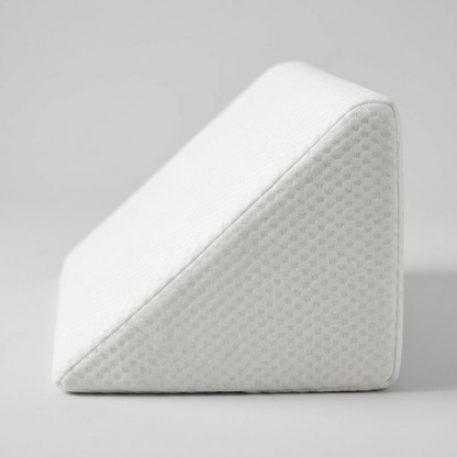 Close-up of the bed wedge gap filler profile and soft fabric surface